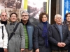 Grupo de autoridades, directivos, conductores y familiares de Joaquín Guillén